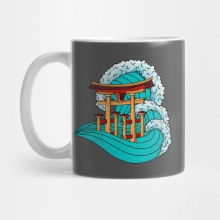 Big wave over the floating gate Mug